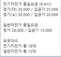 제주이바이크 요금표